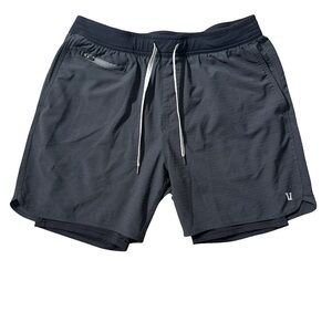 Vuori Men's Charcoal Athletic Shorts LARGE